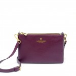  SPALDING & BROS. Easy double bag Tiffany pelle di vitello bordeaux